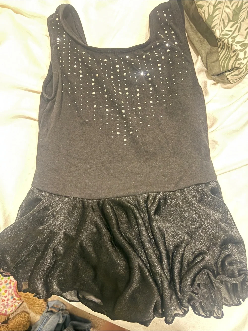 Cat & Jack Black black rhinestone leotard